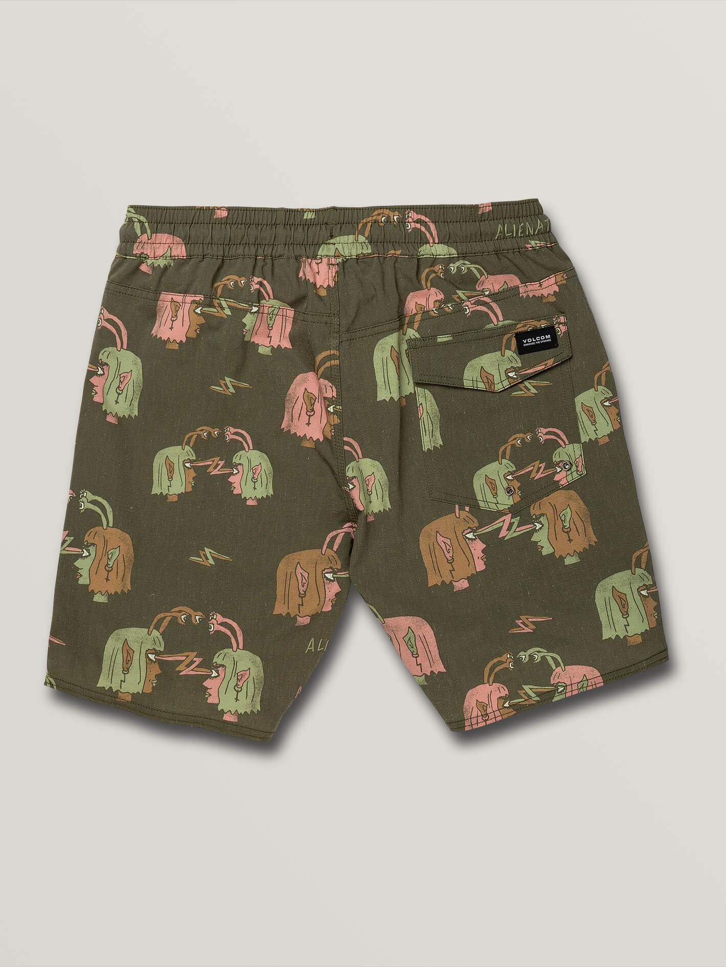Boardshort Alienated Trunk 17" - MOSSSTONE