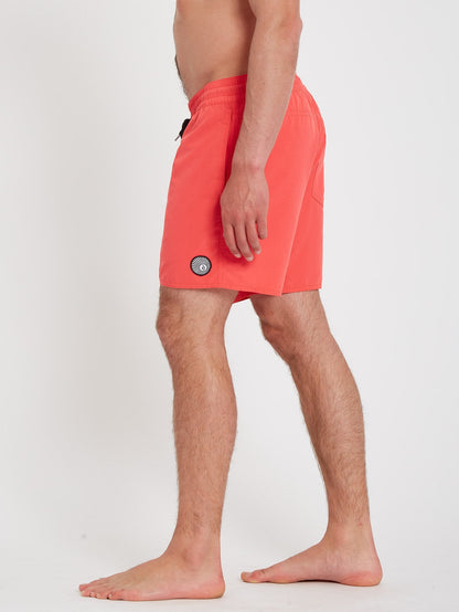 Lido Solid Trunk 16" Boardshorts - CAYENNE