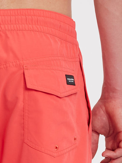 Lido Solid Trunk 16" Boardshorts - CAYENNE