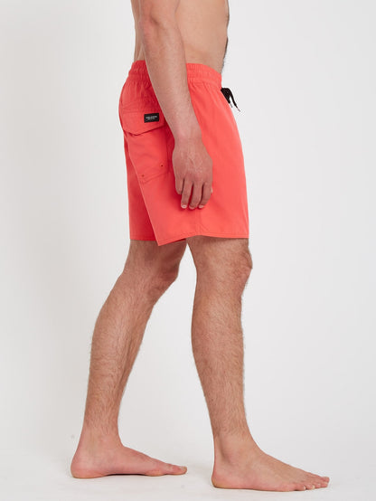 Lido Solid Trunk 16" Boardshorts - CAYENNE