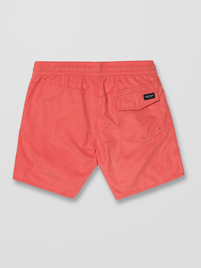 Lido Solid Trunk 16" Boardshorts - CAYENNE