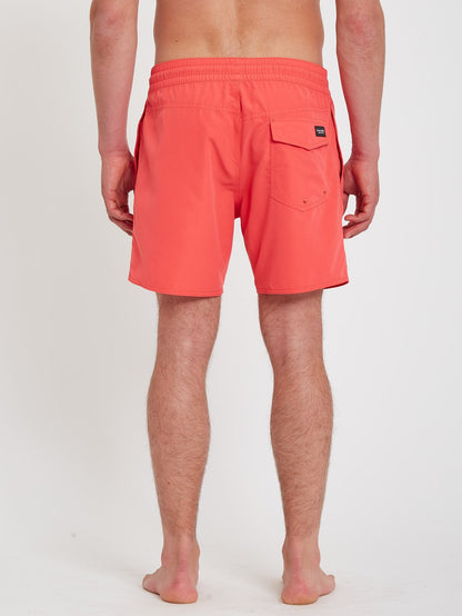 Lido Solid Trunk 16" Boardshorts - CAYENNE