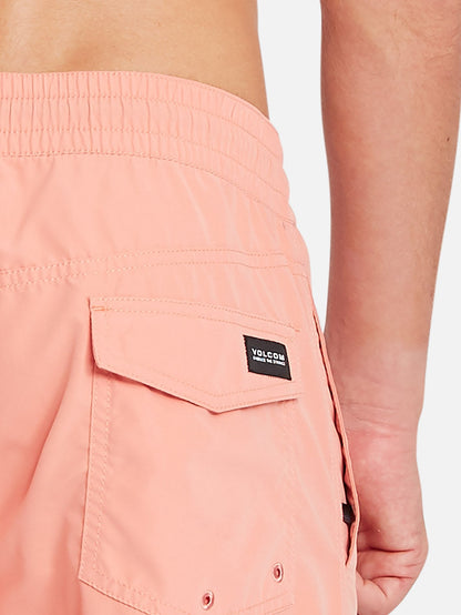 Lido Solid Trunk 16" Boardshorts - Clay Orange