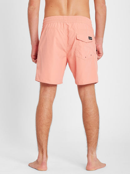 Lido Solid Trunk 16" Boardshorts - Clay Orange