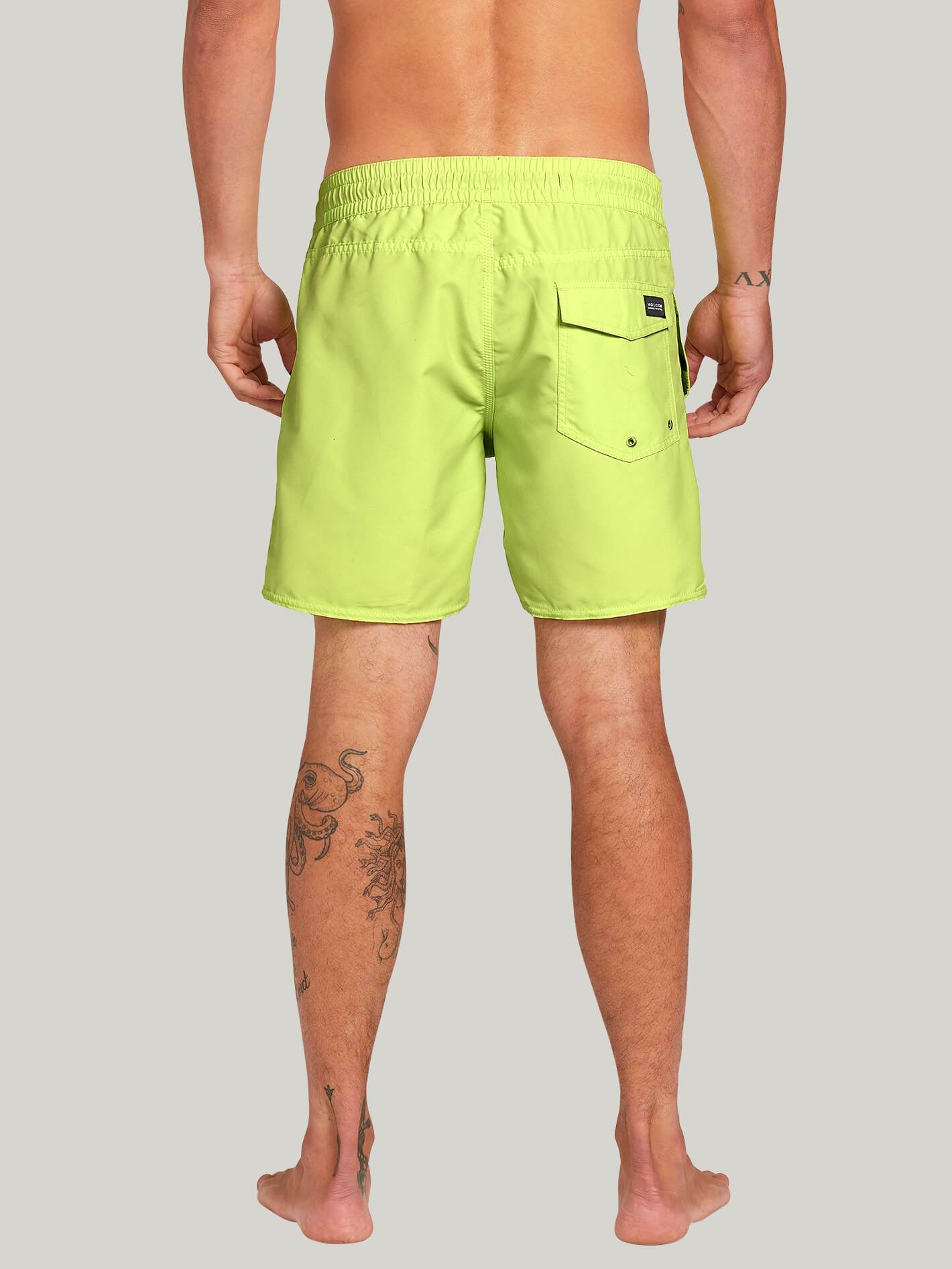 Boardshort Lido Solid Trunk 16" - HILIGHTER GREEN