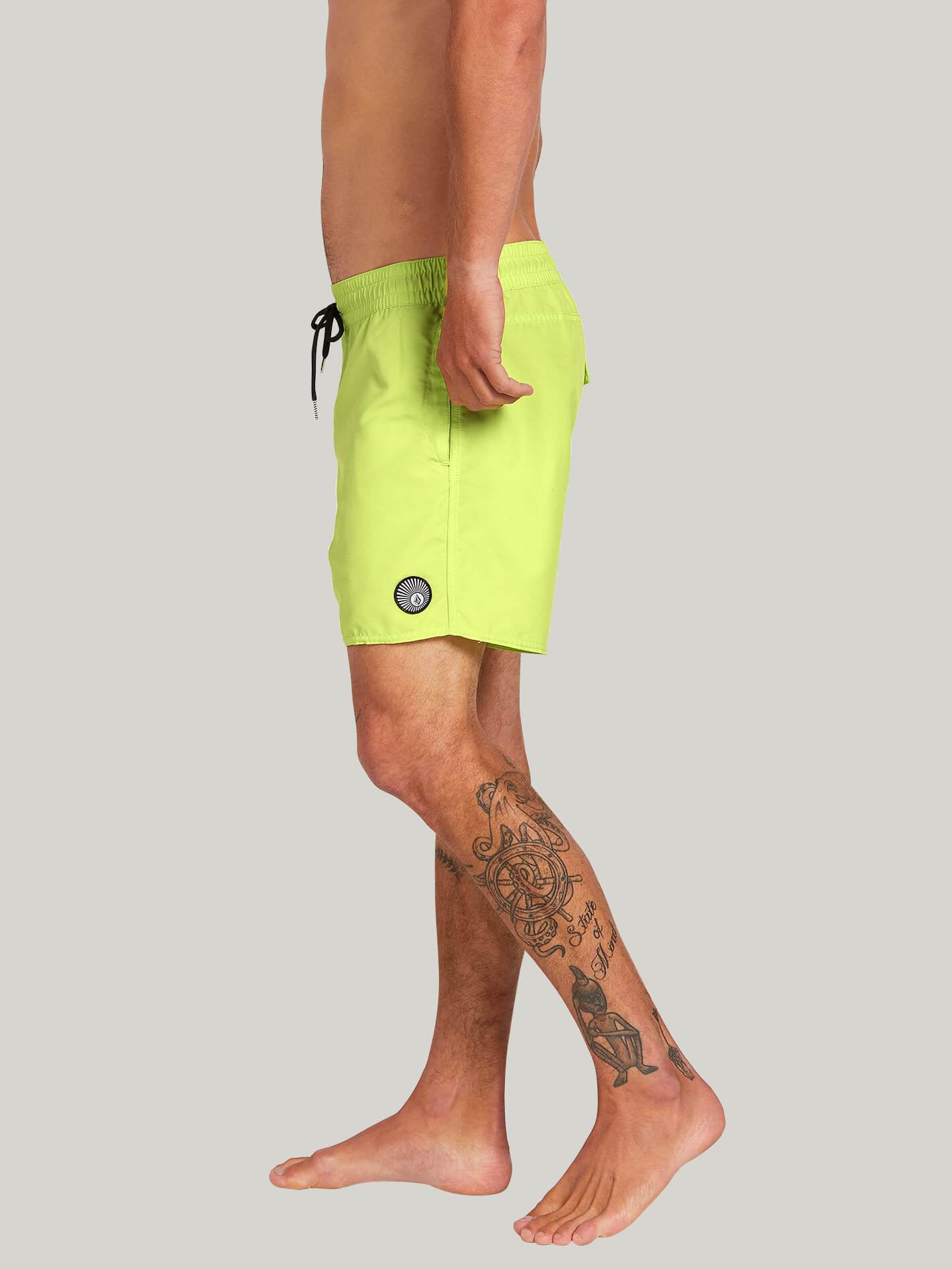 Boardshort Lido Solid Trunk 16" - HILIGHTER GREEN