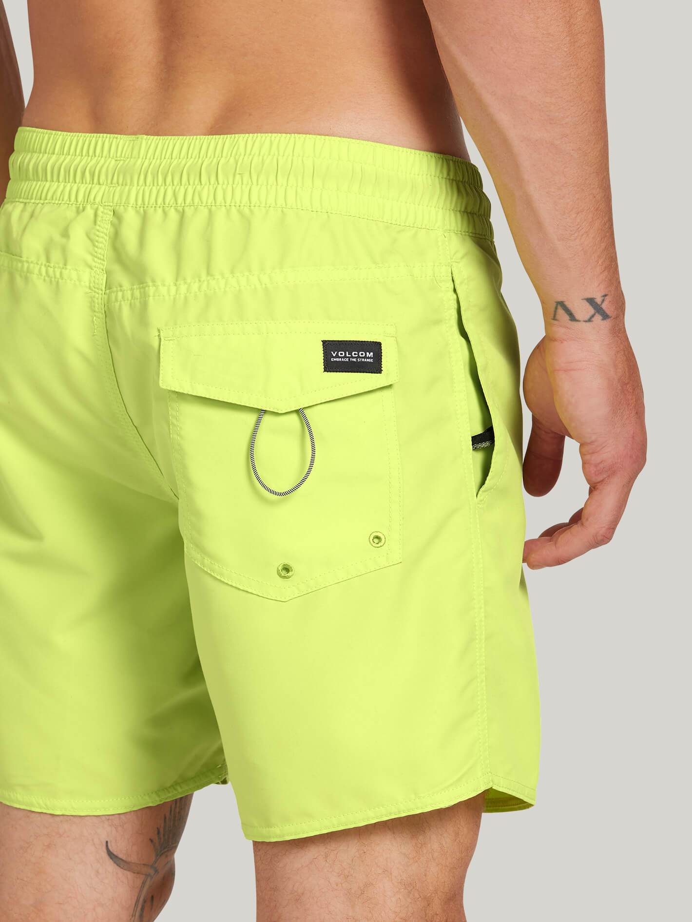 Boardshort Lido Solid Trunk 16" - HILIGHTER GREEN
