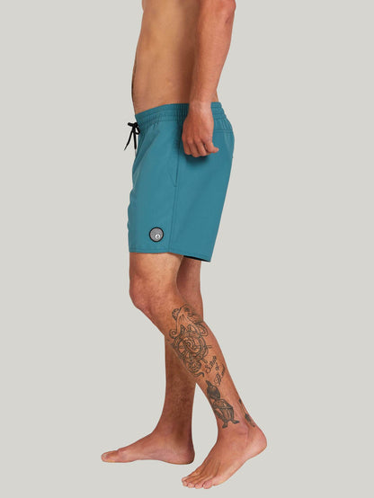 Boardshort Lido Solid Trunk 16" - HYDRO BLUE