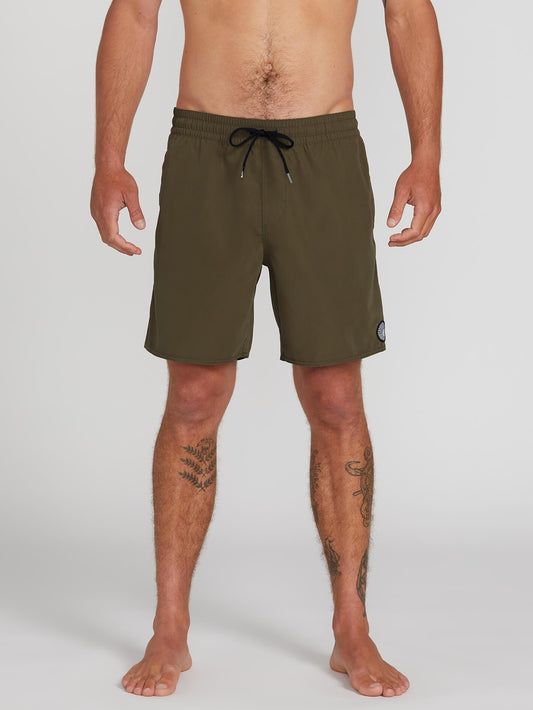 Lido Solid Trunk 16" Boardshorts - MILITÄR
