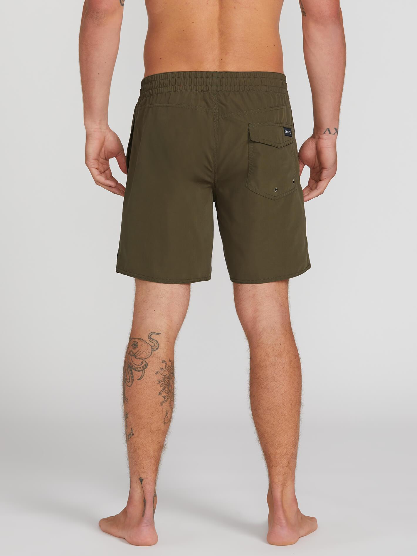Lido Solid Trunk 16" Boardshorts - MILITÄR