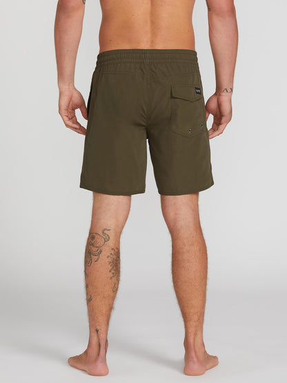 Lido Solid Trunk 16" Boardshorts - MILITÄR