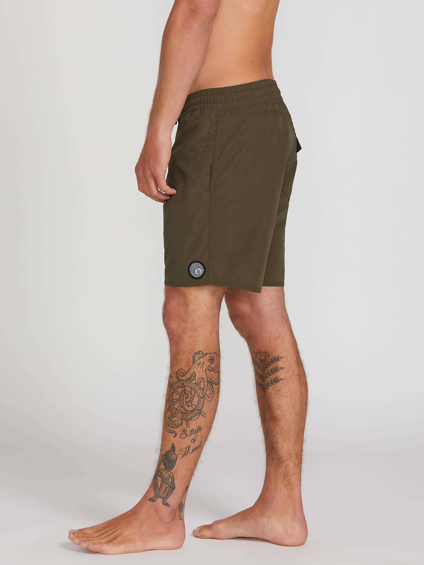Lido Solid Trunk 16" Boardshorts - MILITÄR