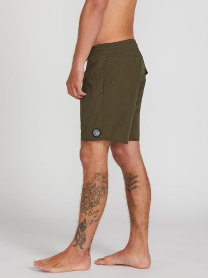Lido Solid Trunk 16" Boardshorts - MILITÄR
