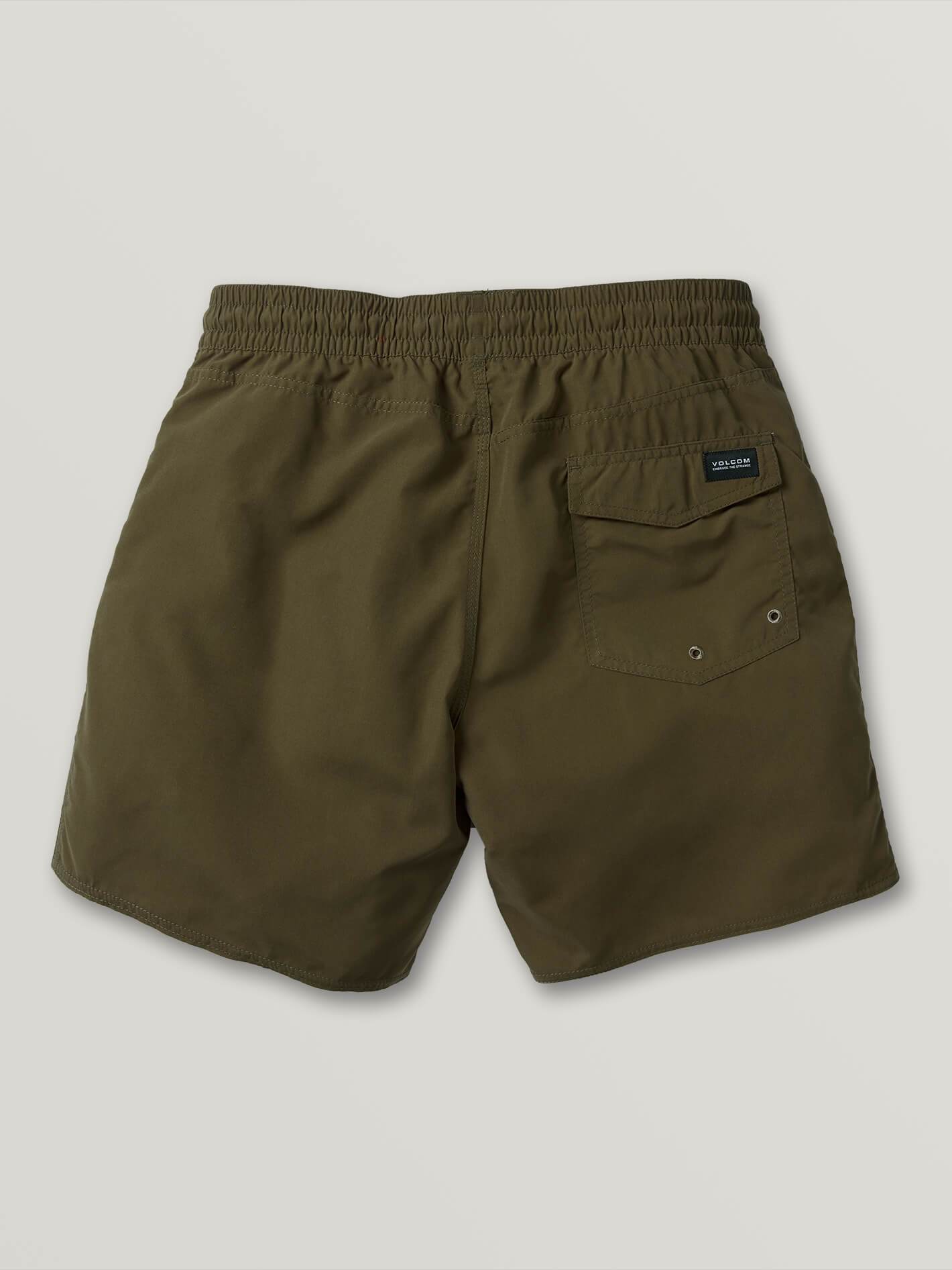 Lido Solid Trunk 16" Boardshorts - MILITÄR