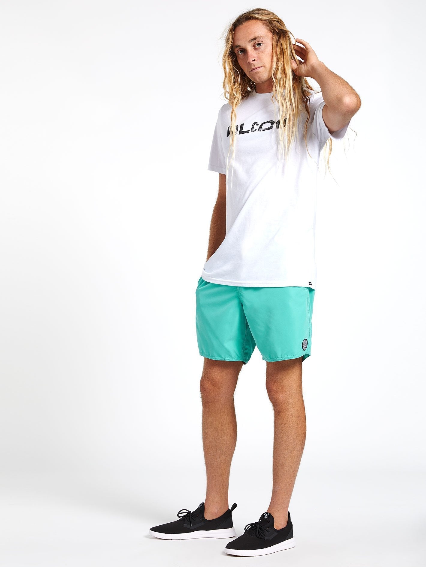 Lido Solid Trunk 16" Boardshorts - MYSTO GRÜN