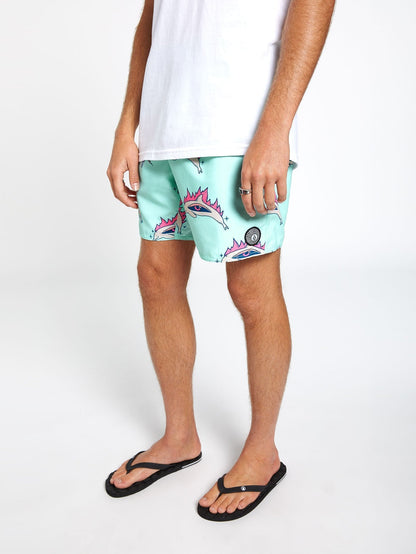 Bottle O Trunk 17" Boardshorts - HARZBLAU