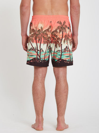 Boardshort Novelty Trunk 17" - LIVING CORAL