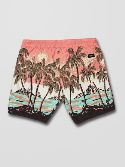 Boardshort Novelty Trunk 17" - LIVING CORAL