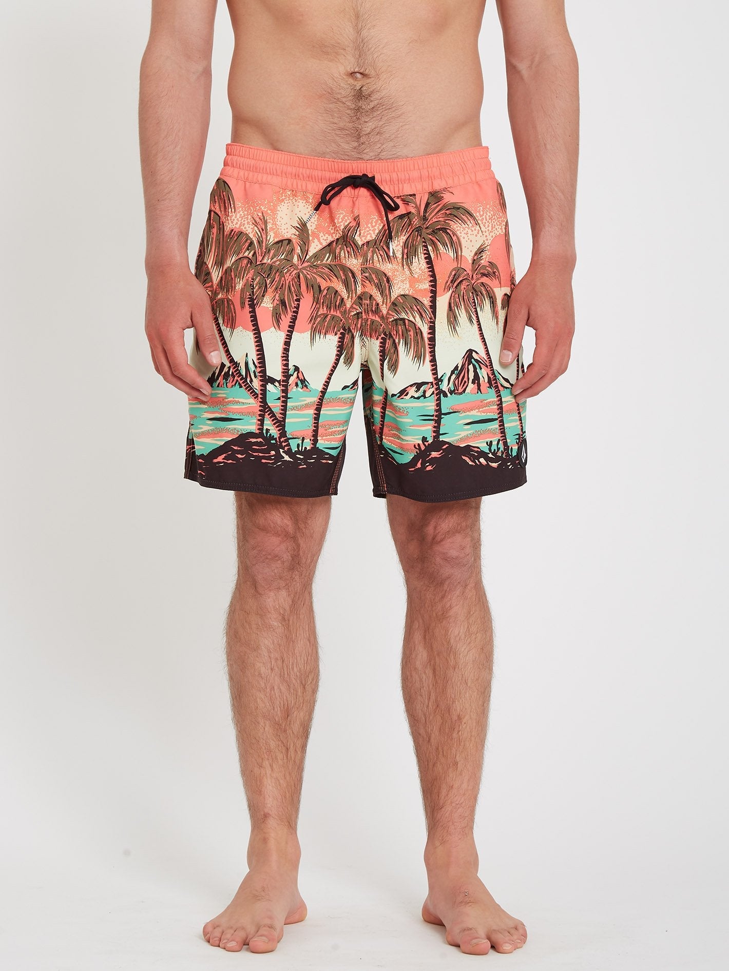Boardshort Novelty Trunk 17" - LIVING CORAL