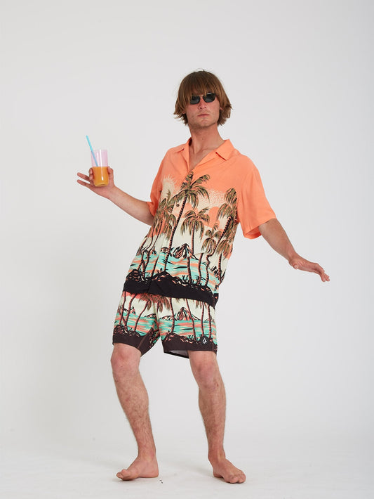 Boardshort Novelty Trunk 17" - LIVING CORAL