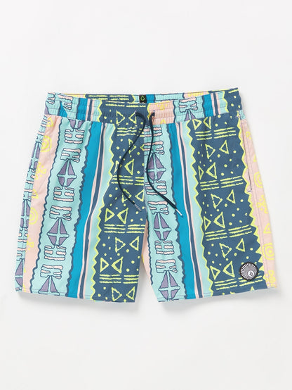 Lido Print Trunk 17" Boardshorts - KRETABLAU