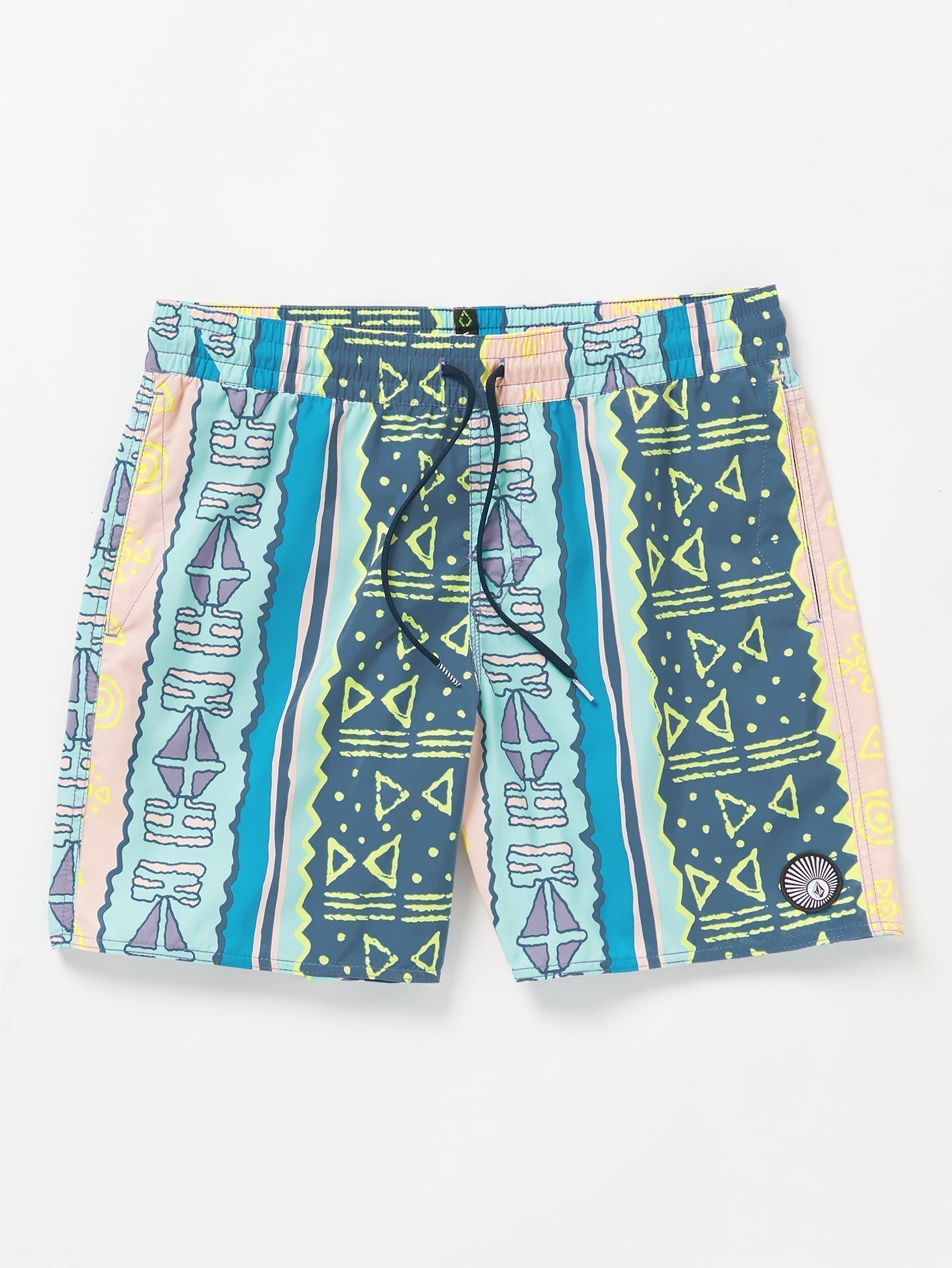 Boardshort Lido Print Trunk 17" - CRETE BLUE