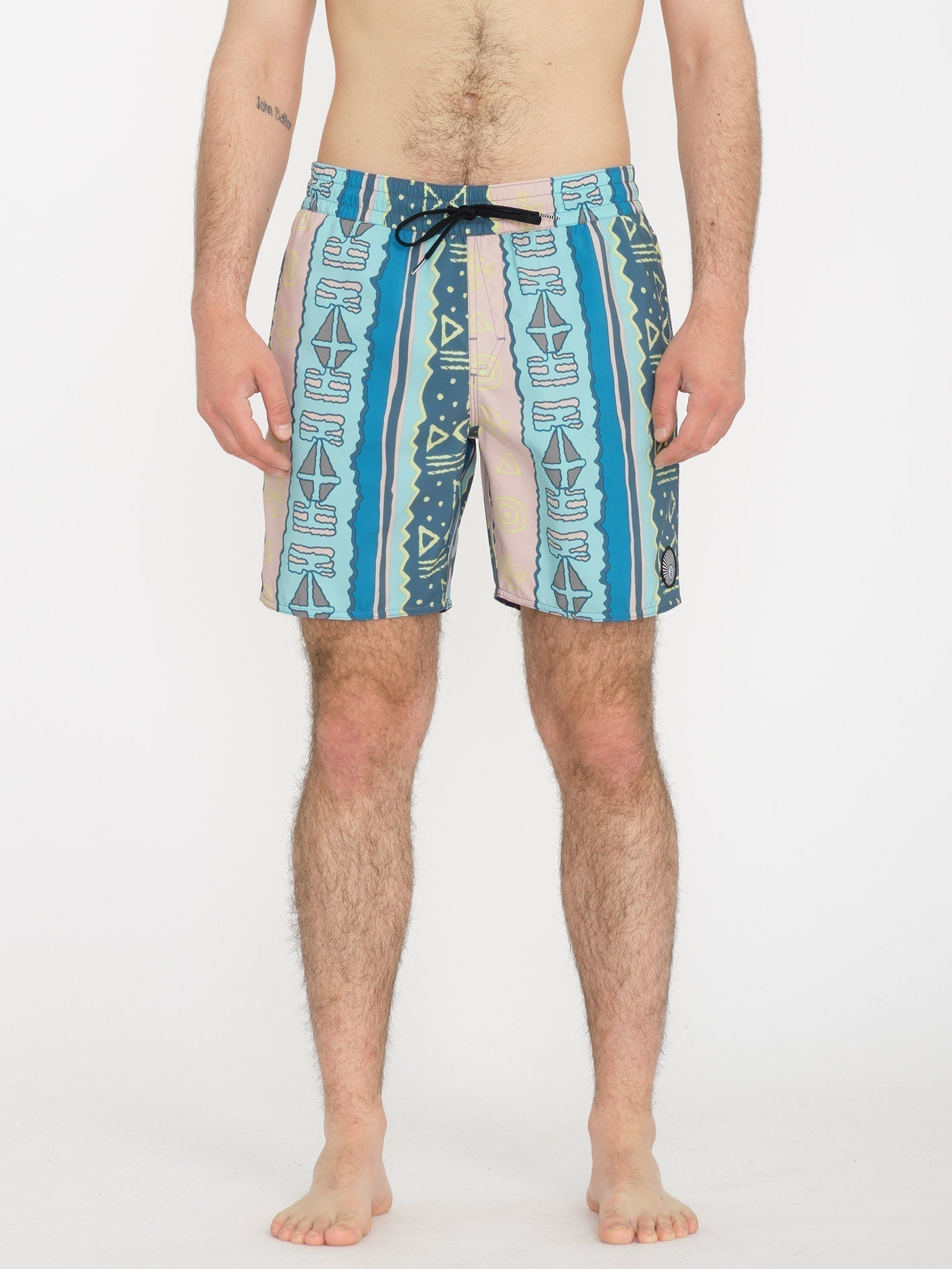 Boardshort Lido Print Trunk 17" - CRETE BLUE