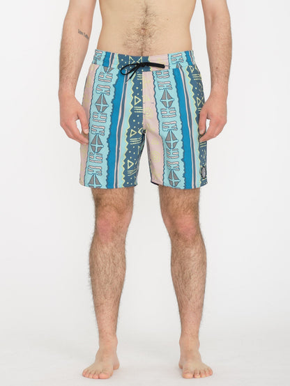 Lido Print Trunk 17" Boardshorts - KRETABLAU