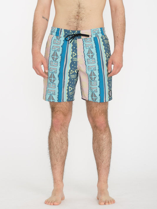 Lido Print Trunk 17" Boardshorts - KRETABLAU