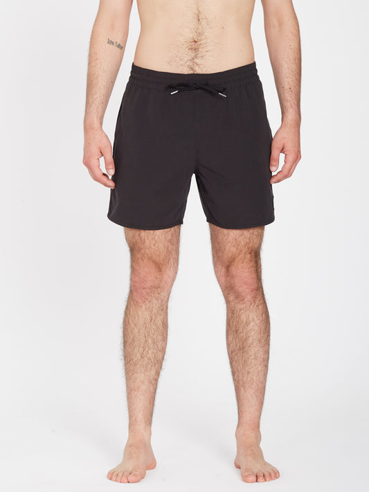 Lido Solid Trunk Boardshorts – SCHWARZ