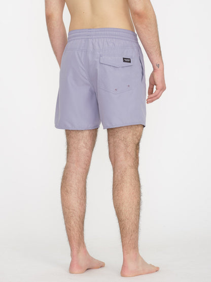 Lido Solid Trunk Boardshorts - VIOLET DUST