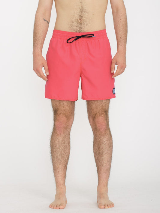 Lido Solid Trunk Boardshorts - GEWASCHENES RUBIN