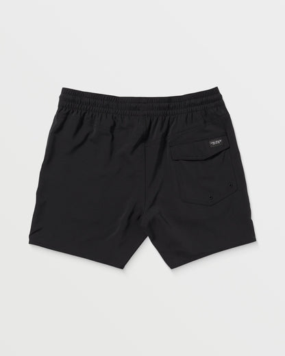 Boardshort Lido Solid Trunk 16" - BLACK