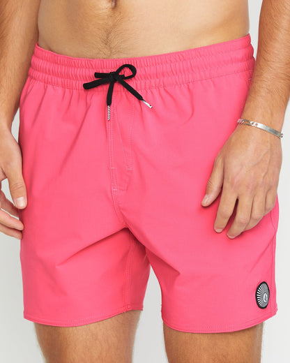 Lido Solid Trunk 16" Boardshort - NEON PINK