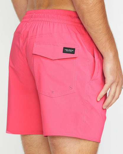 Lido Solid Trunk 16" Boardshort - NEON PINK