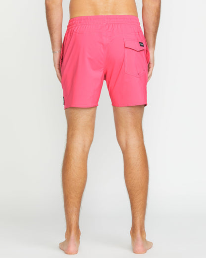 Lido Solid Trunk 16" Boardshort - NEON PINK