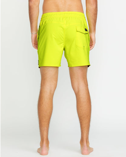 Lido Solid Trunk 16" Boardshort - TENNISBALL