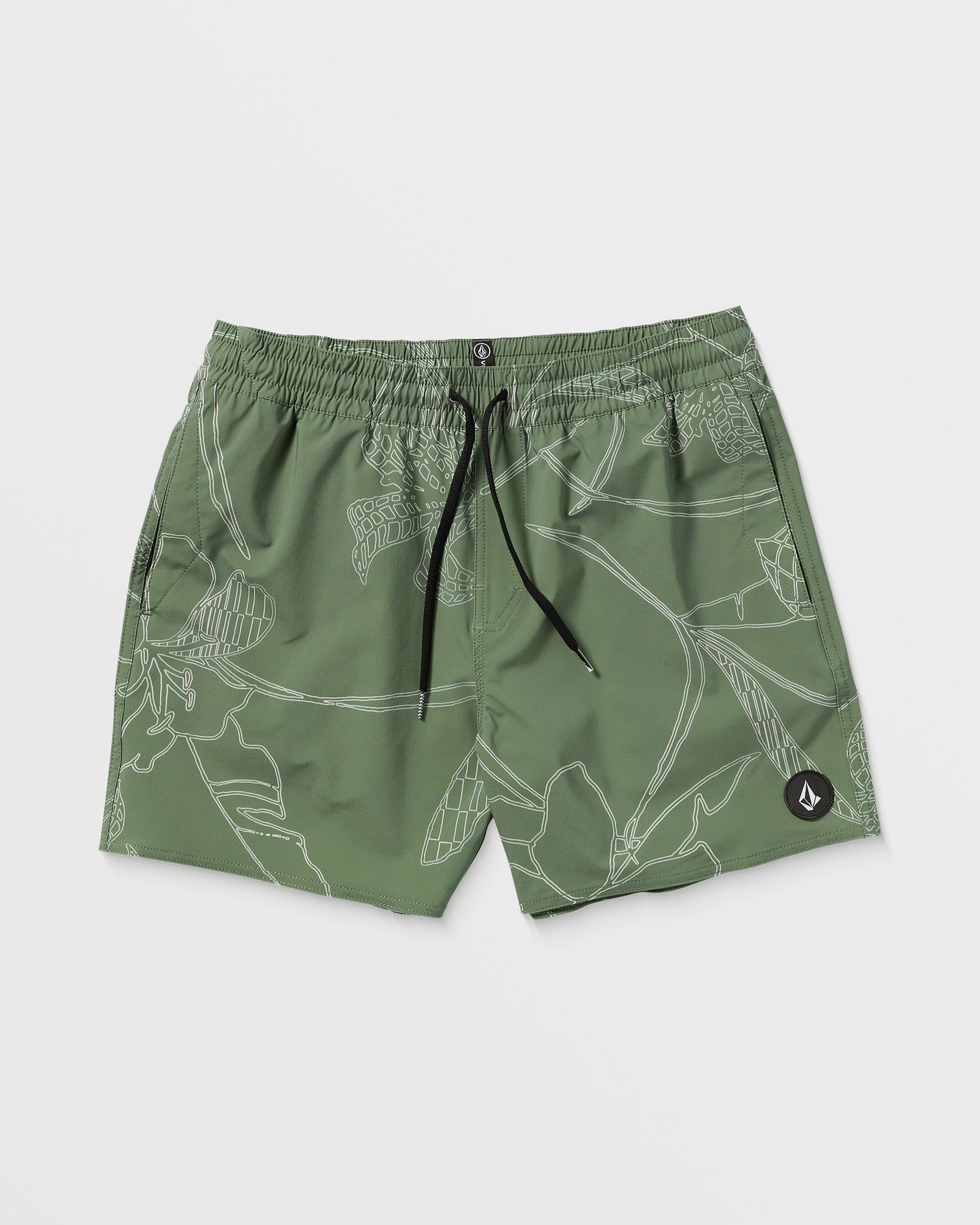 Lido Print Trunk 16" Boardshorts - LIGHT OLIVE