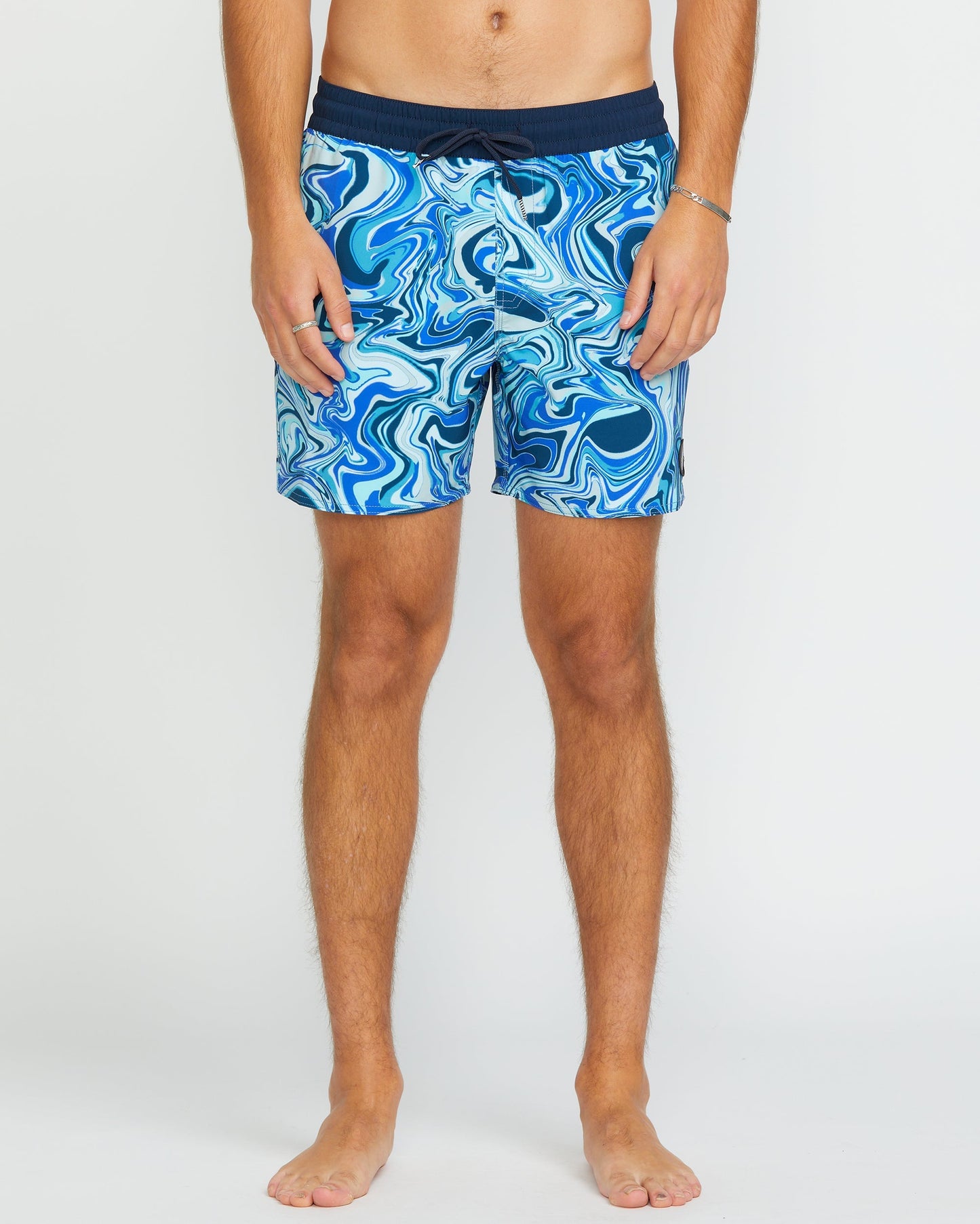 Lido Print Trunk 16" Boardshorts - MARINEBLAU