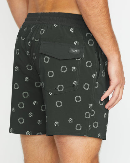 Boardshort Lido Print Trunk 16" - STEALTH