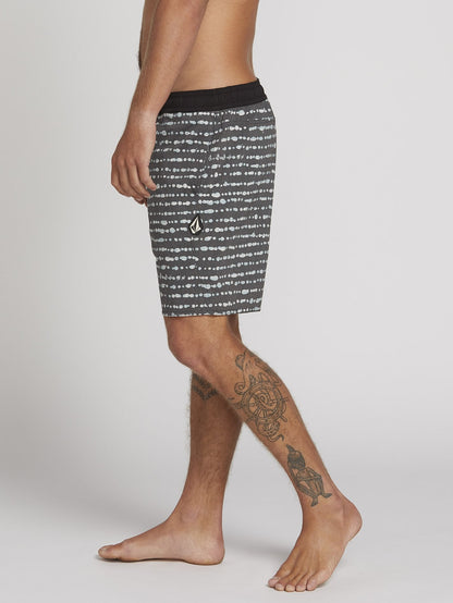 Stripe Dot Trunks 18" Boardshorts - Asphaltschwarz