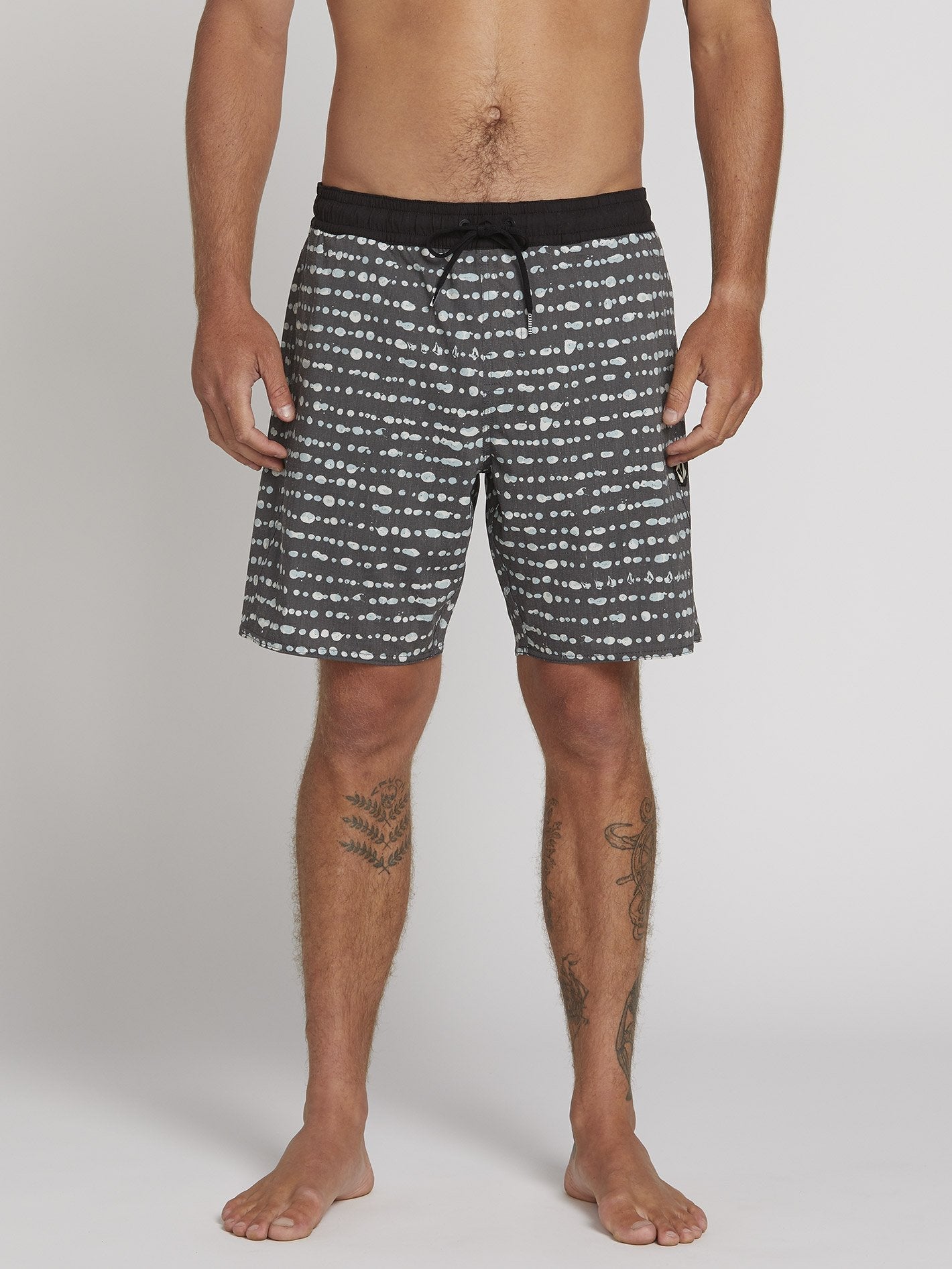 Stripe Dot Trunks 18" Boardshorts - Asphaltschwarz