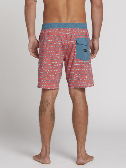 Stripe Dot Trunks 18" Boardshorts - Marineblau