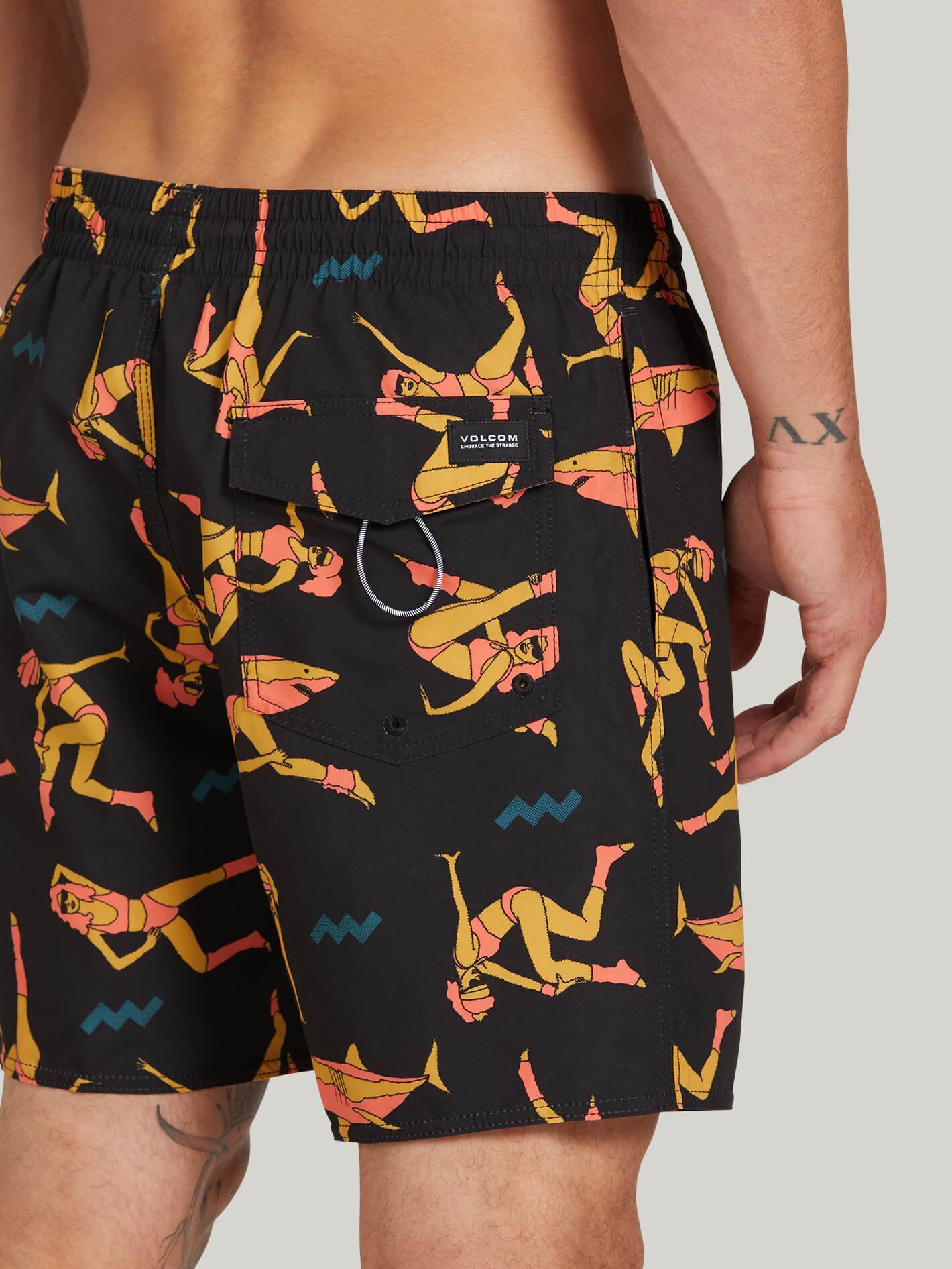Boardshort Sink or Swim Trunk 17" - BLACK