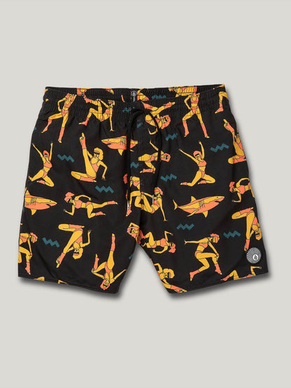 Boardshort Sink or Swim Trunk 17" - BLACK
