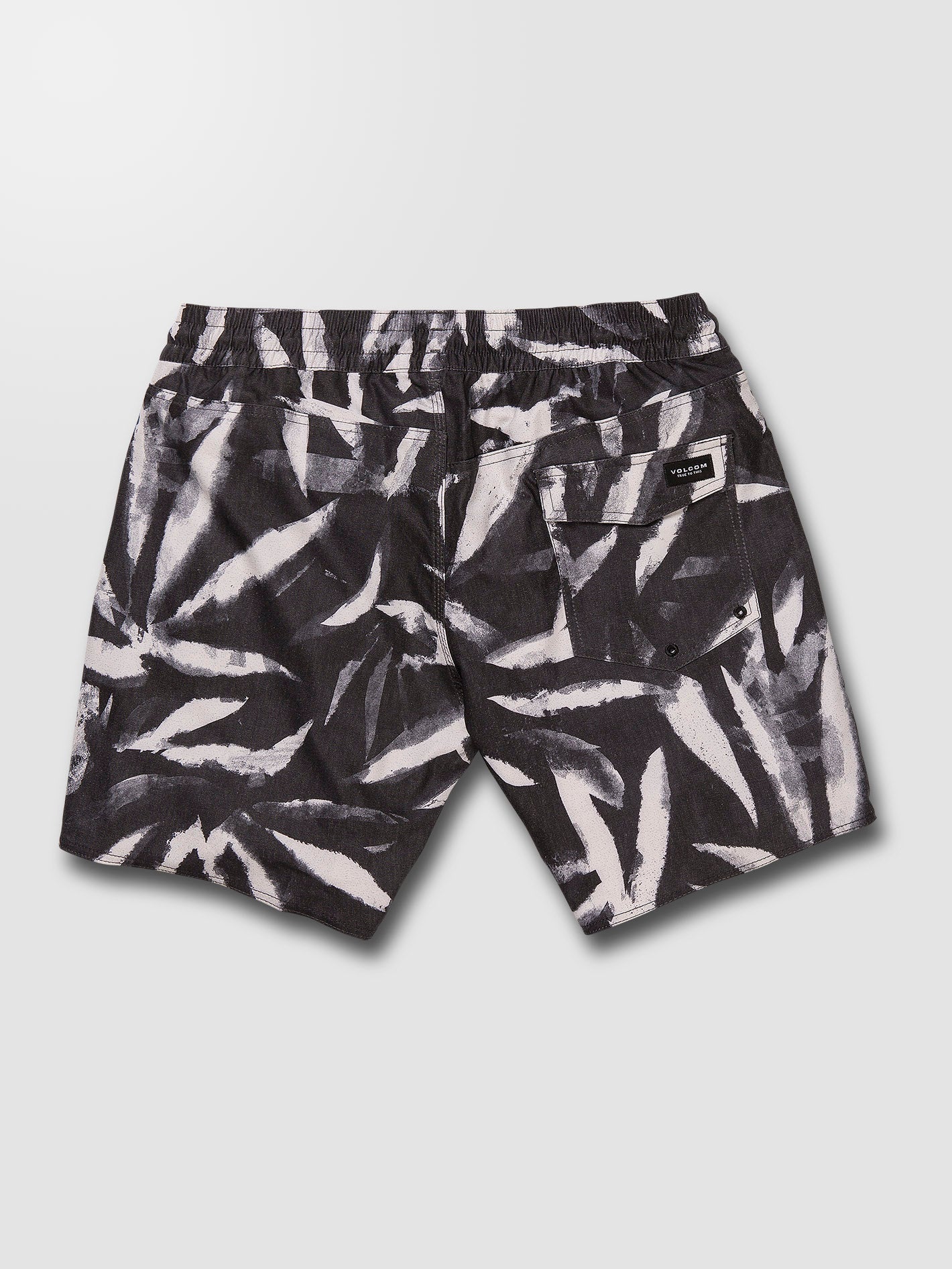 Short de bain Echo Leaf Stoney 17" - BLACK