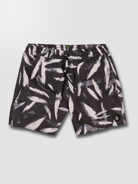 Short de bain Echo Leaf Stoney 17" - BLACK