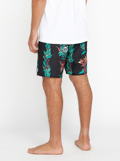 V Ent Pepper Stoney 17" swim shorts - BLACK