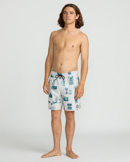 Psyche Cotton Trunk 17" Boardshorts - Stein