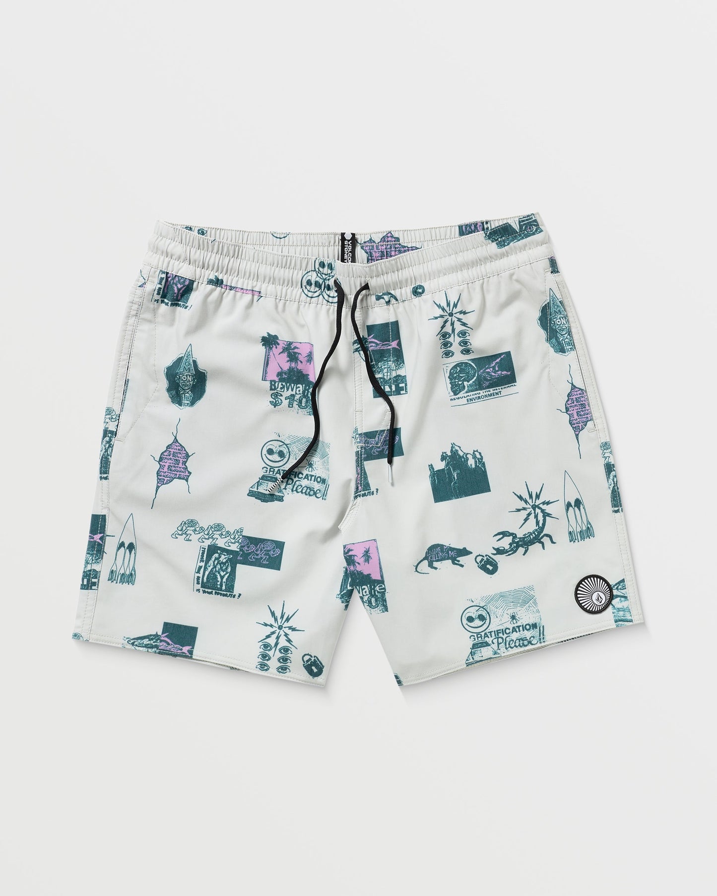 Psyche Cotton Trunk 17" Boardshorts - Stein